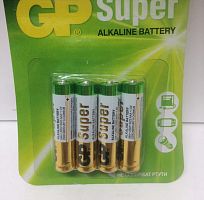 G3A/4B Батарейки GP super мизинчиковые алкалиновые 4 шт  (WY-0513-30-2-960)