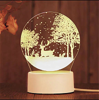 3S-A014 светильник ночник на подставке "олень" (usb. 2цв) (HY-40530-178加急-3-60) 