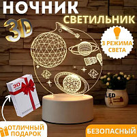402J41-029 Светильник ночник на подставке КОСМОС(WY-30428-20-1-60)(HY-30809-24-2-60)
