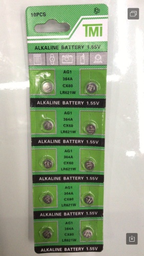 AG1 Батарейки таблетки TMI алкалиновые 10шт (wy-0317-114-1-5000) фото 2