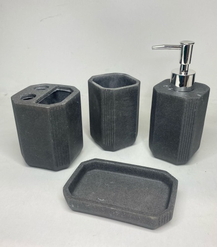 789-22k-34 набор для ванной комнаты 4 предмета скала серый