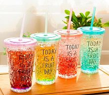 16811-49  Стаканчик со льдом (Summer)4 цвета 450мл (wy-90329-163-3-48)