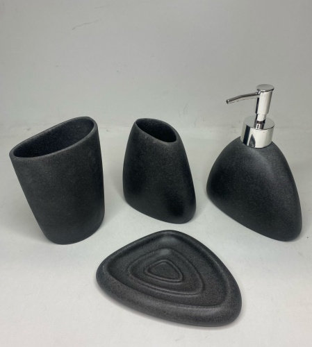 789-22k-38 набор для ванной комнаты 4 предмета темно-серый 