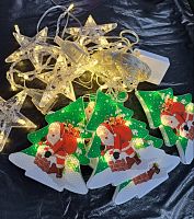 zf-25 Гирлянда штора Елочка цветная (2-30)