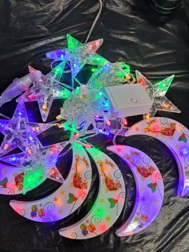 zf-27 Гирлянда штора Луна цветная (2-30)