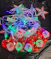 zf-26 Гирлянда штора Носок цветной (2-30)