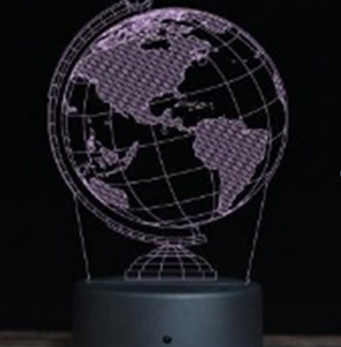  402J41-EARTH светильник ночник на подставке ГЛОБУС (HY-30809-24-2-60) фото 2