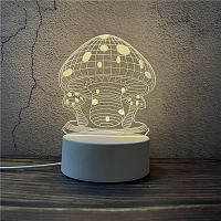 3S-A038 светильник ночник на подставке "грибы" (usb. 2цв)  (HY-40530-178加急-3-60) 